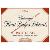 Chateau Haut-Bages Liberal 2006 5ème Grand Cru Classé in 1855