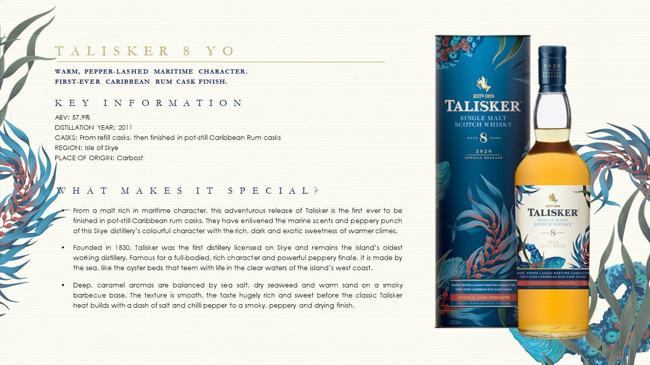 Talisker 8 Year Old Single Malt Whisky（ Diageo Special Release 2020 ）