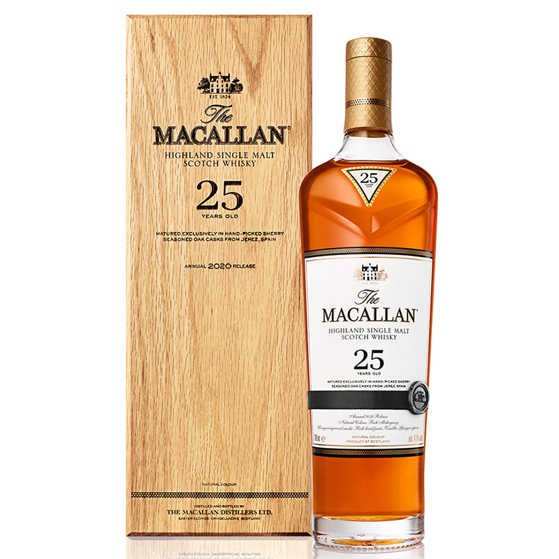 Macallan 25 Year Old Single Malt Scotch Whisky Sherry Oak (2022)