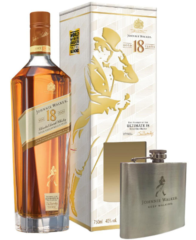 Johnnie Walker 18 Year VAP With Whiskey Flask 