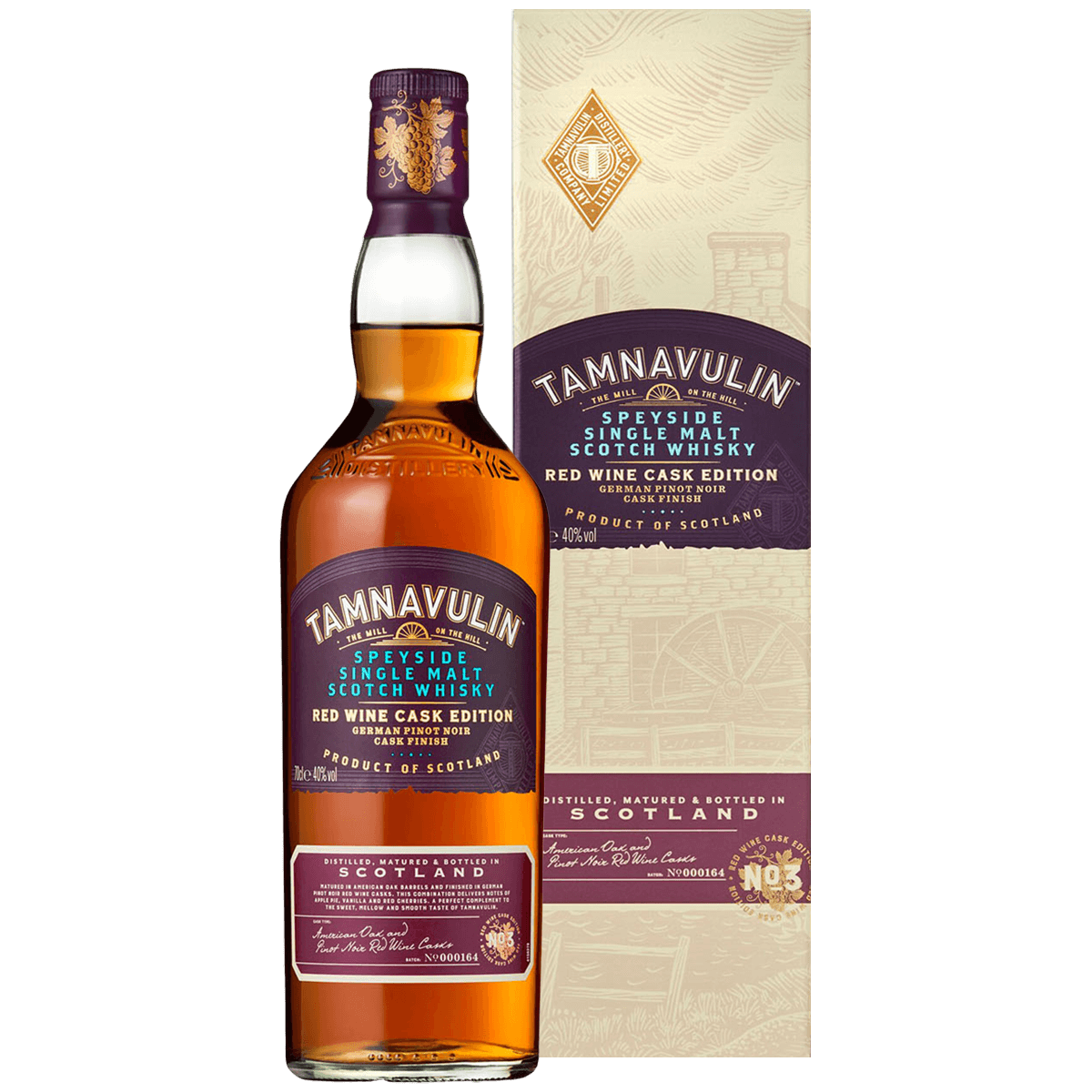 Tamnavulin Red Wine Cask Edition (German Pinot Noir) Single Malt Whisky