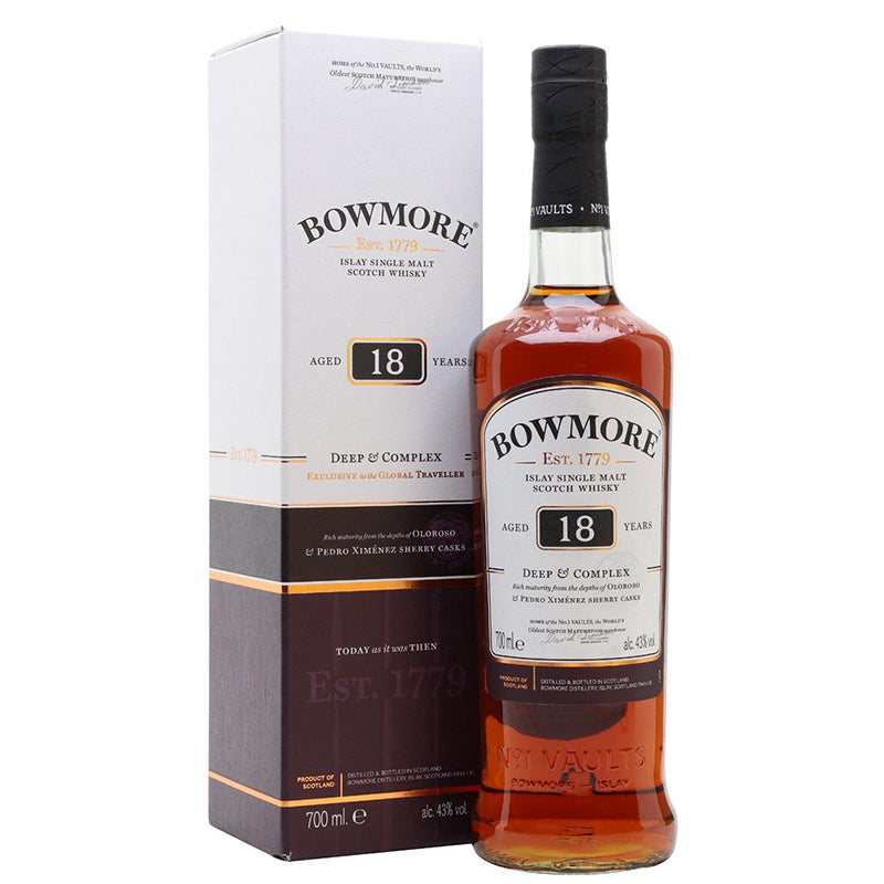 Bowmore 18 Years Old Deep and Complex Single Malt Scotch Whiskey