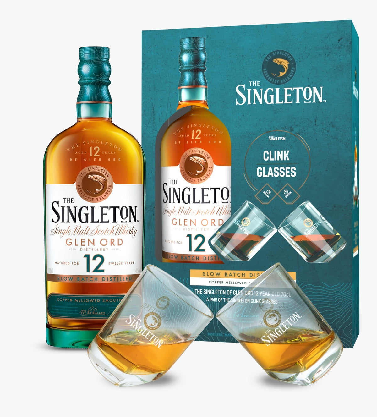 The Singleton 12 Years Old Single Malt Scotch Whisky Of Glen Ord with 2 Glass Gift Set