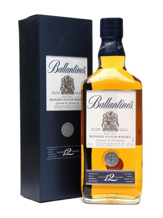 Ballantines 12 Years Old Scotch Blended Whiskey 