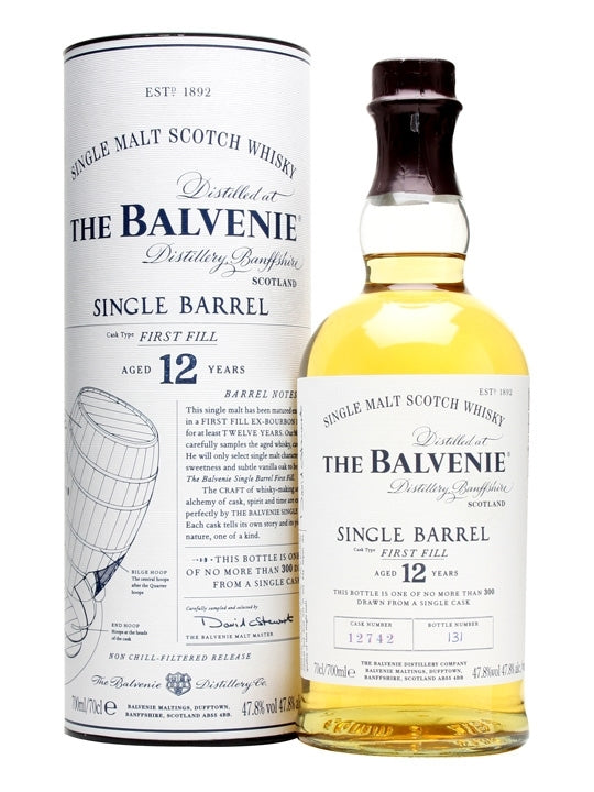 The Balvenie 12 Year Old First Fill Single Barrel Whisky