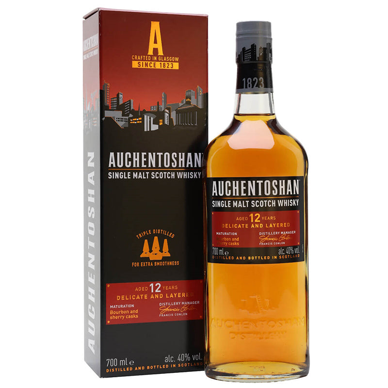 Auchentoshan 12 Years Old Single Malt Soft Whiskey 
